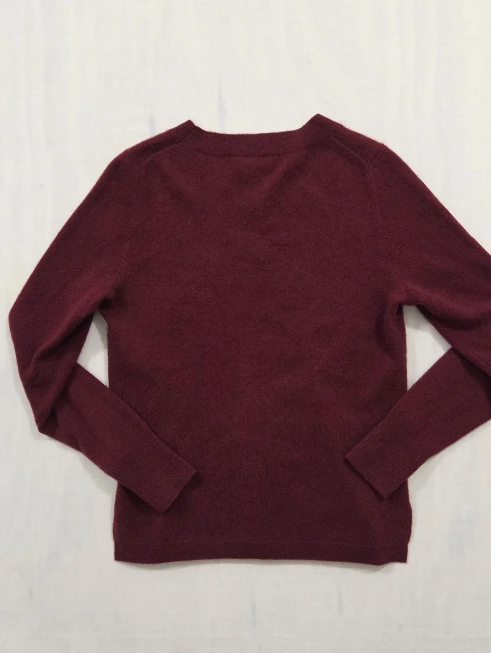 J crew Maroon Cashmere Crewneck Sweater Extra Small| Minimalist Light Relaxed - Picture 3 of 9